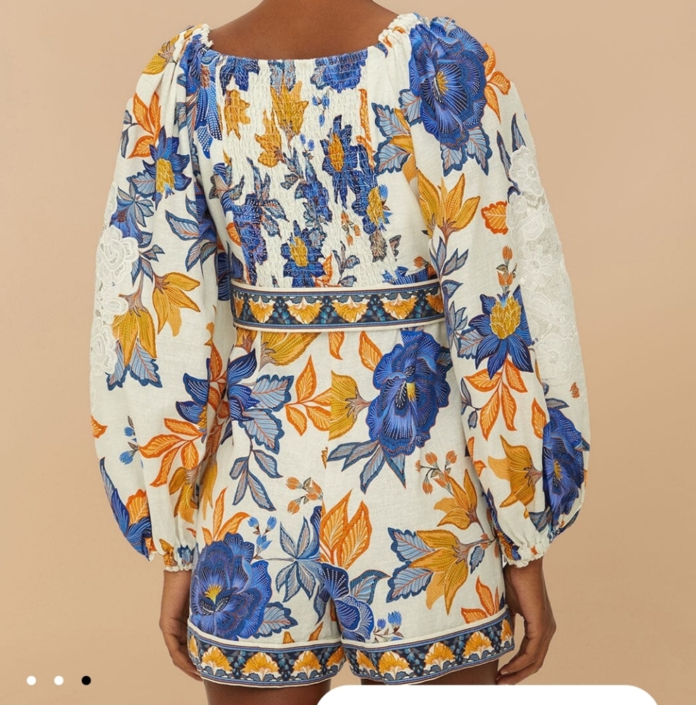 Farm Rio Floral Romper - Picture 3 of 8